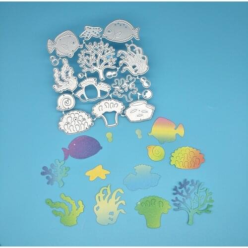 New marine life fish and algae metal cutting die for scrapbooking, engraving stamps, paper card photo album decoration