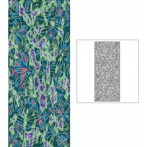 New Slim Dotted Elegant Leaves Flowers Background Plate 2021 Metal Cutting Dies for Scrapbooking and Card Making Embossing Craft