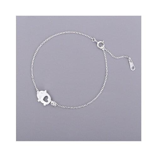 New Design Handmade 925 Sterling Silver Jewelry Bracelets Mini Cute Pig Lovely Female Statement Bracelets