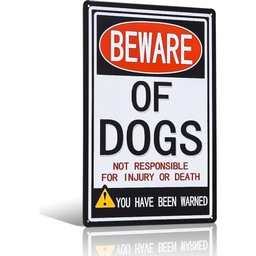 Beware of Dog Warning Signs Warning Safety Signs Indoor or Outdoor Use Easy Mounting for Yard Gate Home