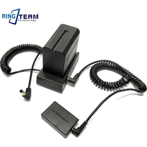 7.2V / 12V NPF Battery Plate with Coiled DC Cable + DRE17 for Canon EOS M3 M5 EOS-M3 M6 EOS-M5 EOS-M6 Cameras