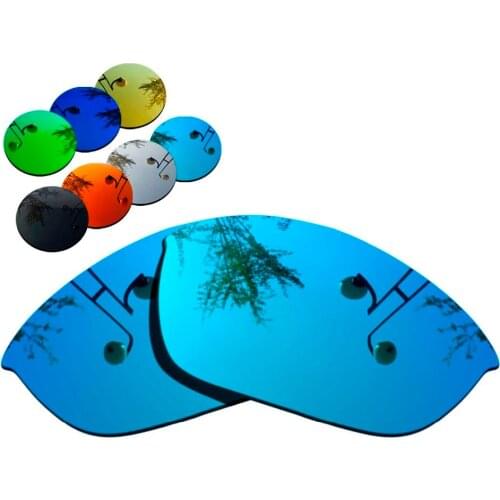 100% Precisely Cut Polarized Replacement Lenses for Half Jacket 2.0 Sunglasses Blue Mirrored Coating Color- Choices