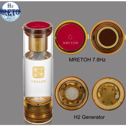 Portable 600ml Molecular Resonance 7.8 Hertz Cup Rich Hydrogen Water Generator Bottle AntiOxidation PEM ORP Alkaline H2 Ionizer