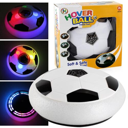 LED Light Flashing Ball Toys Air Power Soccer Balls Disc Gliding Multi-surface Hovering Football Outdoor Sports Fun Kids Toys