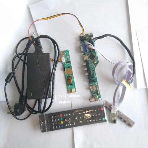 Universal TV56 controller board kit with adapter power for panel LED AUDIO 1CCFL and 4 CCFL lamps USB VGA HDMI-compatible LCD AV