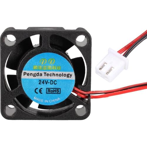 Uxcell 2pcs 25mmx25mmx10mm Cooling Fan DC 24V for 3D Printer Extruder Hotend 300mmCable Length 3mm Mounting Hole Dia