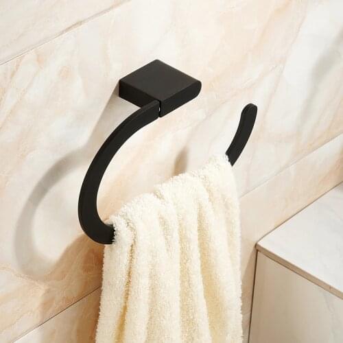 Vidric simple black rubber paint the bathroom towel ring towel rack bathroom towel racks metal pendant
