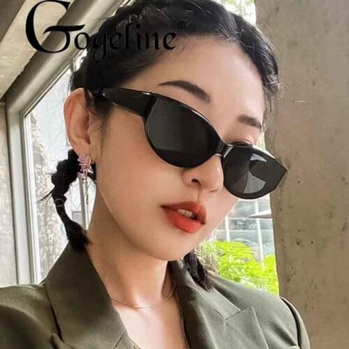 Vintage Cat Eye Sunglasses Women Sexy Retro Small Square Sun Glasses Brand Designer Eyewear For Female metal ring Oculos De Sol