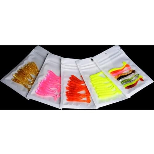 10Pcs/lot Wobbler Jigging 45mm 0.6g Fishing Lure Soft Worm Shrimp Jerkbait Fish Ocean Rock lure bass Soft Fish Smell Soft Baits