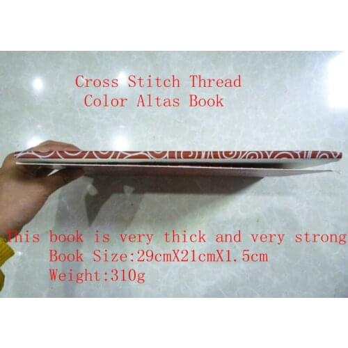 Embroidery Cross Stitch Real Thread Color Map Book Total 447 Different Colors Sample for Choosing Accurate Colors More Genuine