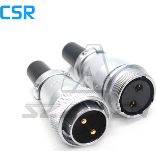 WEIPU WS28 series 50A 2-pin metal waterproof docking connector car charging plug and socket IP67