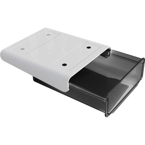 Under Desk Drawer Organizer Self-Adhesive Storage Box Under Table Drawer Tray Organizers for Home Office