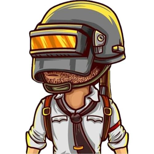 Funny Car Stickers PUBG Hunter Mengji PVC Decals Waterproof Cover Scratch Accessories 11cmX15cm