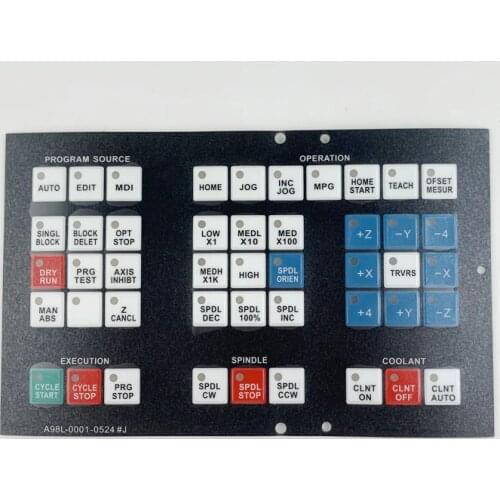 FANUC A98L--0001-0524#J Membrane film for CNC Panel repair~do it yourself,New & Have in stock