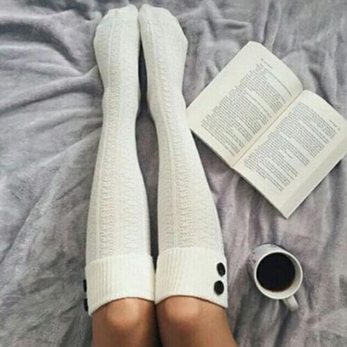High Over The Knee Socks Women Long Socks Warm Thigh Soft Comfortable Elastic Long Socks 2021 Women Sexy Acrylic 58Cm Standard