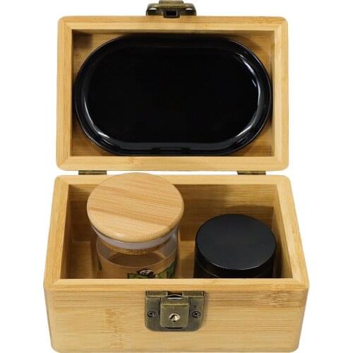 1pcs Large Wooden Box Storage Plain Wood Jewelry Box Case With Lid Lock Herbal Storage Box Smoking Accessories