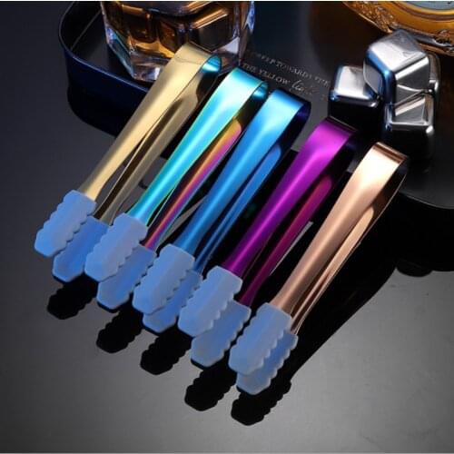 1pcs Ice Clip Ice Tong Bread Food BBQ Clip Multicolored Sugar Tongs Small Ice Tongs Ice Cooling Ice Cube Small Kitchen Tongs