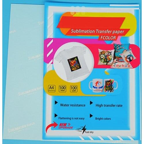 100PCS T-Shirt A4 Heat Transfer Paper Printing Paper Clear Inkjet Waterslide Decal Paper For Non-cotton Clothes T-shirt