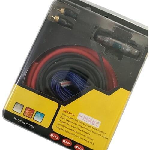 1500W 6GA Wiring Fuse Holder Wire Cable Kit Car Audio Subwoofer Amplifier