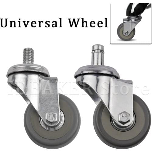 2 Inch 360 Degree Swivel Caster Wheels with Stem Furniture Heavy Duty No Noise For Office Chair Shopping Cart Trolley