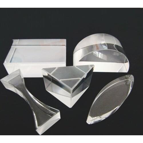 5PCS/LOT Optical Glass Prism Set Educational Prism Set Physics Teaching Light Spectrum Prism