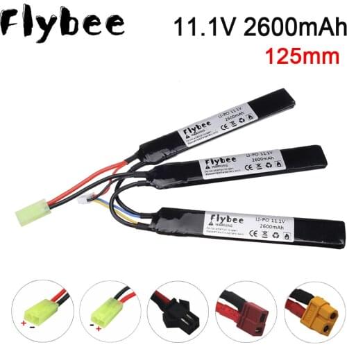 Water Gun Lipo Battery 11.1V 2600mAh 30C For Mini Airsoft BB Air Pistol Electric Toy RC Parts 11.1v rechargeable battery #125mm