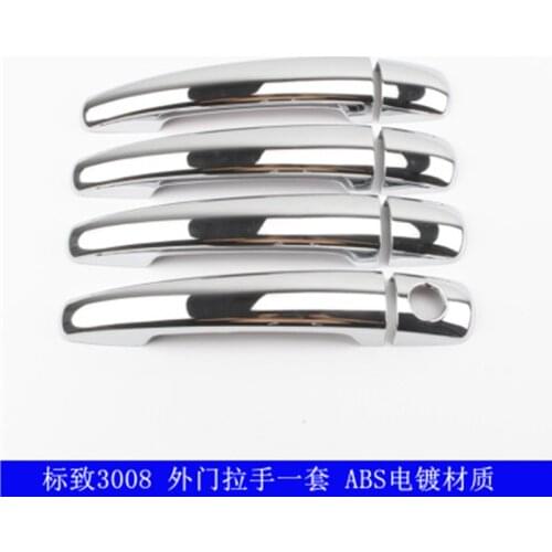 Accessories Car Styling Chrome Trim Door Handle Covers Stickers Case For Peugeot 206 207 208 308 406 407 508 2006 3008