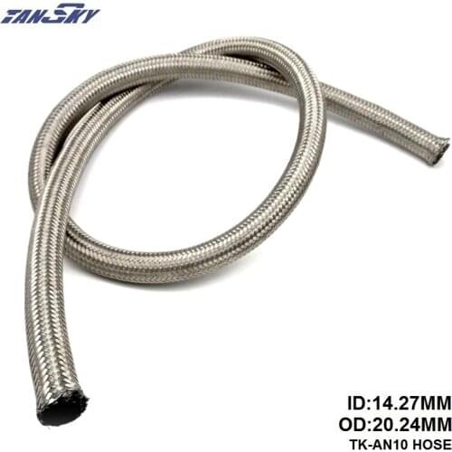 AN10 AN-10 10 AN Stainless Steel Braided Racing Hose Fuel Oil Line 1FT TK-AN10 HOSE
