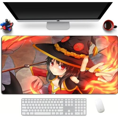 Anime Konosuba Mouse Pad Cartoon XL Keyboard Pad Large Otaku Lovely Girl Gaming Mousepad Gamer Rubber Computer Laptop Office Mat