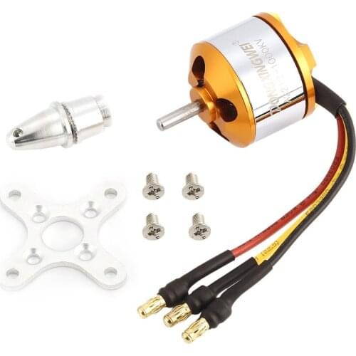 DXW A2212 2212 1400KV 2-4S 3.17mm Outrunner Brushless Motor for RC FPV Fixed Wing Drone Airplane Aircraft 9050 Propeller