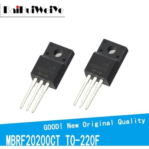 10PCS/LOT TO-220F MBRF20200CT SCHOTTKY DIODE MBR20200CT 20200CT TO220F B20200G 20A 200V New Original Good Quality