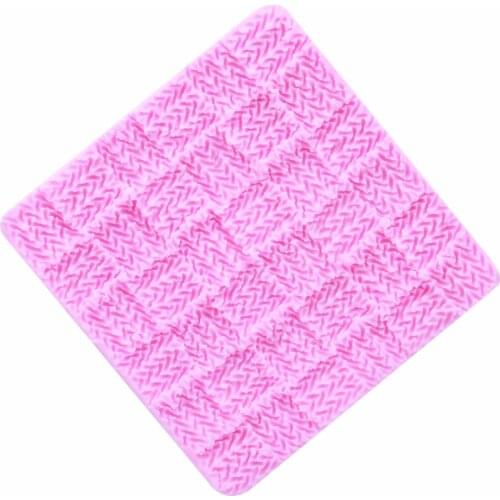 Ellenmar Sweater Fabric Knitting Mold Texture Biscuits Embossed Pad Decorating Lace Mat Cross Mold Fondant Cake Decorating Tools