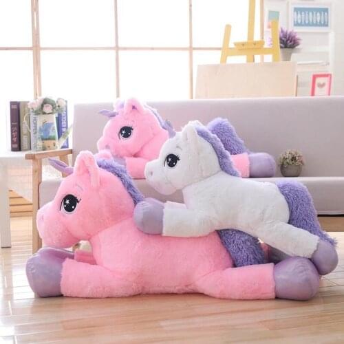 80cm 110cm Plush Unicorn Toys Giant Stuffed Flying Horse Soft Stuffed Animal big Cushion for Cushion Birthday gift Women