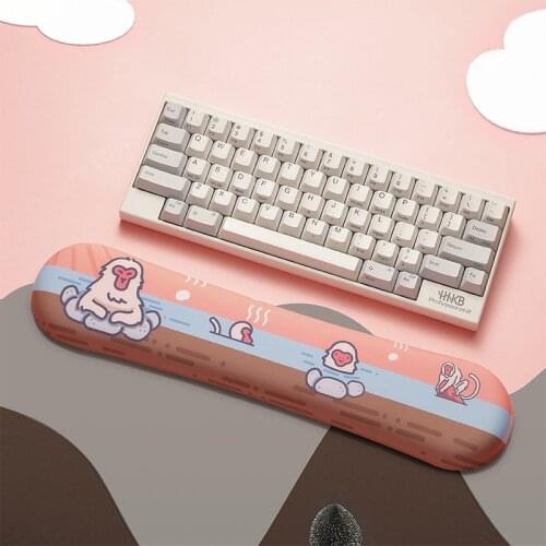 Keyboard Wrist Rest Pad Support Mousepad Monkey Bath Memory Foam Ergonomic Silicone Anti-Slip Office Gaming PC Laptop