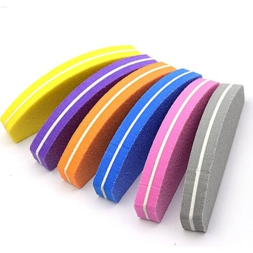 CHNRMJL 20Pcs/Pack Mini Nail Art Files Buffers 100/180 Grit Double-Side Washable Sponge DIY Nails Salon Manicure File Block Set