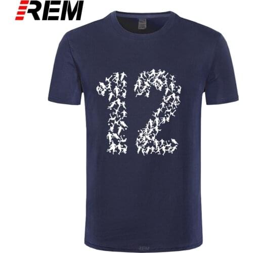 REM Newest Number 12 T Shirt Mens Fans Footballer Short Sleeve Tee No.12
