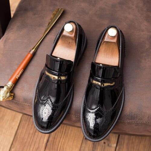 Mens leather casual shoes comfortable and breathable mens leather business dress shoes wedding party formal shoes mens shoes