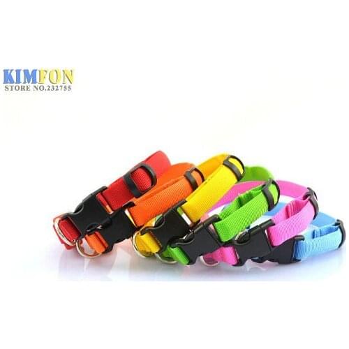 500Pcs/Lot Pet Dog Lights Flash Night Safety Nylon Collar Adjustable LED Collar Width 1.3cm