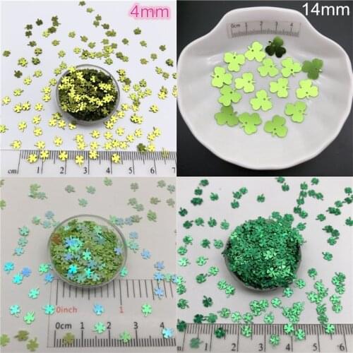 30g/Lot 4mm 14mm Clover Loose Sequins Glitter Paillettes For DIY Nail Craft,Craft Making, Wedding Decoration confetti