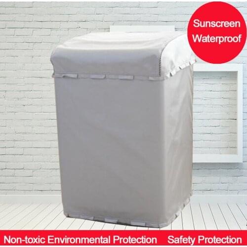Custom Sunscreen Protective Washing Machine Cover For Home With Polyester Silver Coating Dustproof And Waterproof Case