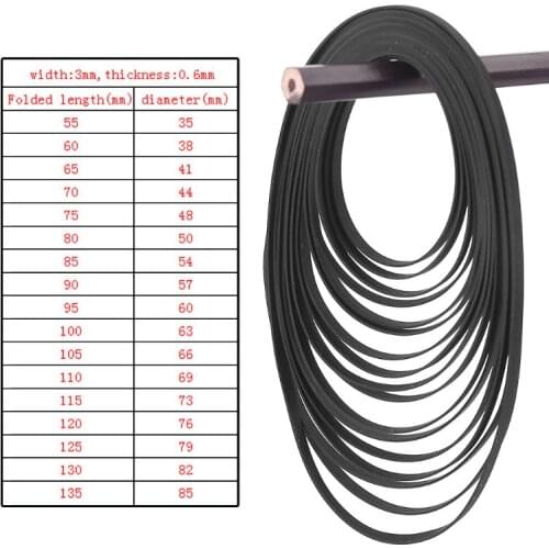 3mm Wide Flat Drive Belt Turntable Rubber Belt for LP Vinyl Record Player Phono 24BB