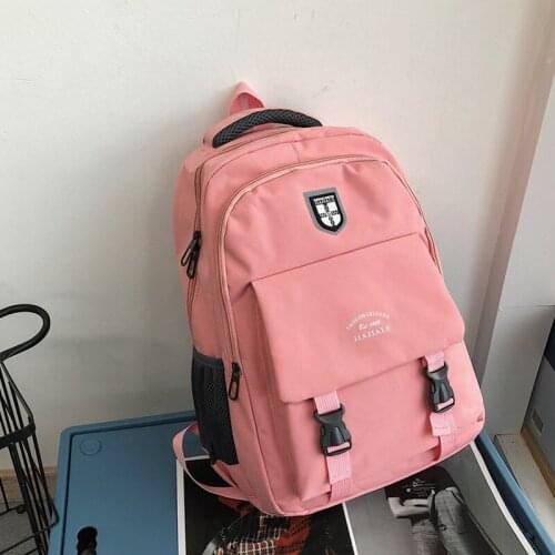 Backpack for Girls Teenage School Bags Oxford Waterproof Pink Bagpack Female Large Capacity 2021 New