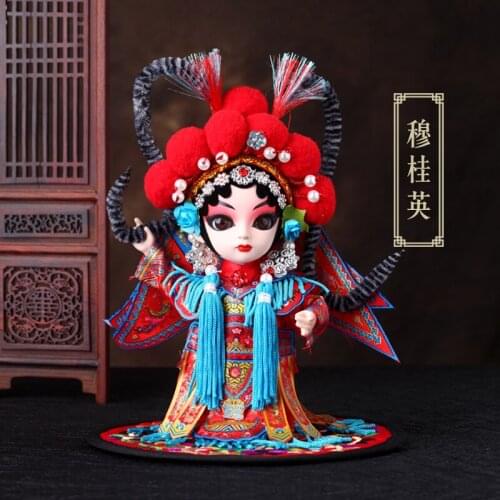 Silken Peking Opera Character Face Makeup Beijing Souvenir Doll Decoration Chinese Style Featured Small Gift