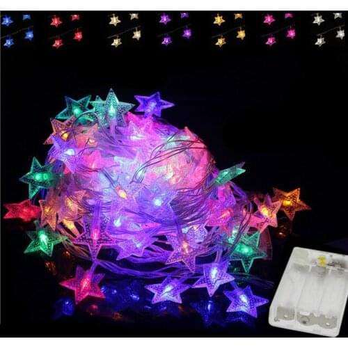 LED Star String Lights 1M/2M/5M/10M LED Fairy Lights Christmas Wedding decoration Lights Battery Operate twinkle lights