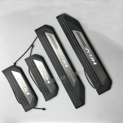 Car styling Fit For Honda HRV HR-V Vezel 2014 2015 2016 Stainless Steel Scuff Plate Door Sill Guards Thresholds Cover Trims 4Pcs