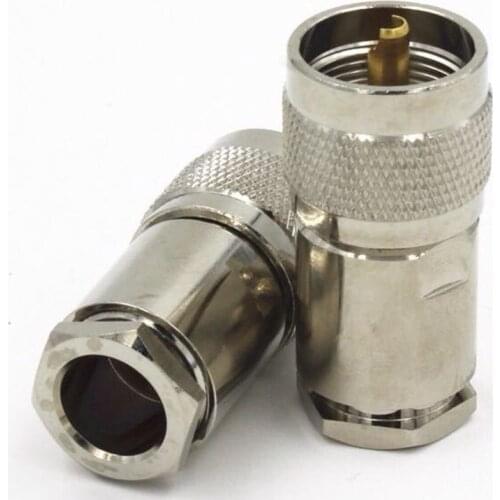 UHF/SL16 Male Plug Connector Crimp For RG213 RG214 RG8 LMR400 Cable