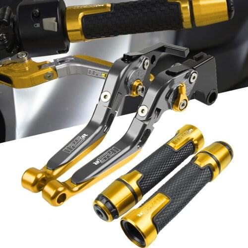 For BUELL 1125CR 1125 CR 2009 Motorcycle extendable Adjustable Brake Clutch Lever & Handlebar Grip Ends Motorbike Handle levers
