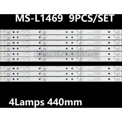 1set=9pcs LED backlight strip 4 lamp for AKAI 50"TV JP50UHD110-4K JS-D-JP50EU-042EC E50EU1000MCPCB MS-L1469