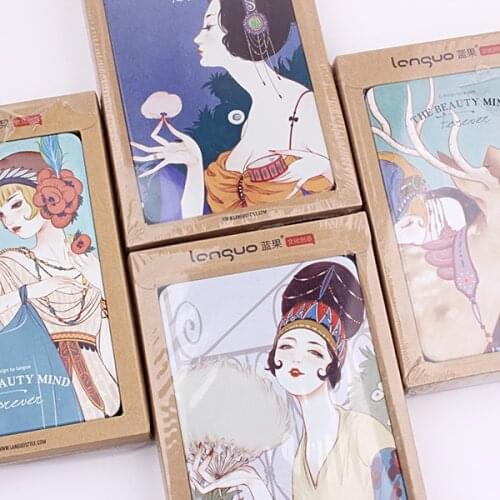 1PC 10x15cm Beauty Mind Note book 256 Pages Tinplate Cover Notebooks Office School Diary Notepad Kids Supplies (ss-1742)