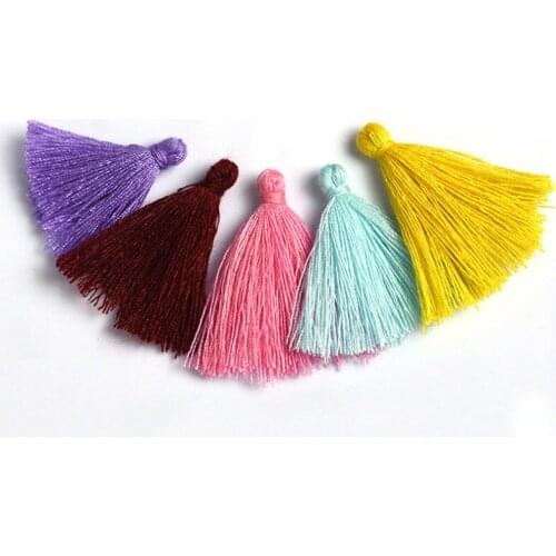 100pcs/Lot 3cm Cotton Small Tassels Fringe Cotton Tassels Trim For Sewing Curtains Accessories DIY Home Wedding Decoration